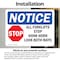 Signmission All Forklifts Stop Honk Horn Sign With Symbol, 7 in W x Rectangle, Vinyl Decal OS-2PACK-NS-D-57-L-10117 - alternate 4